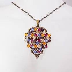 Pendant 45cm - Malvina Grapes-Bronze Chain - Pendant 45cm - Laiton bronze